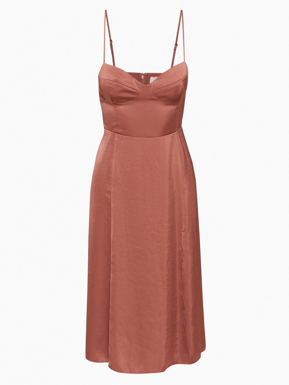 Aritzia Satin Bustier Midi Dress